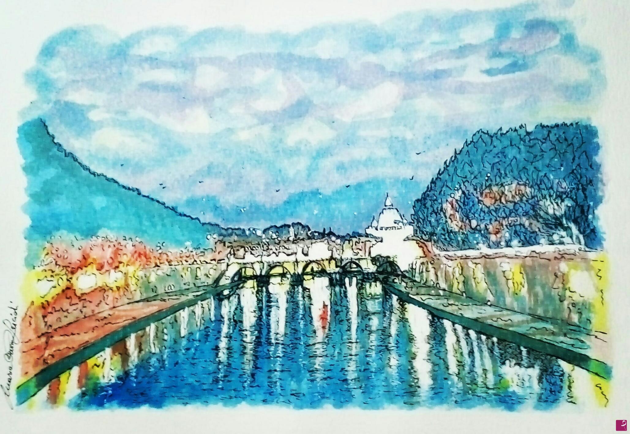 quadri in vendita online - San Pietro dal lungotevere