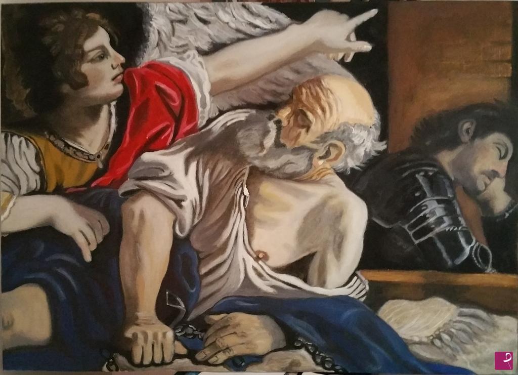 quadri in vendita online - San Pietro liberato dall'angelo