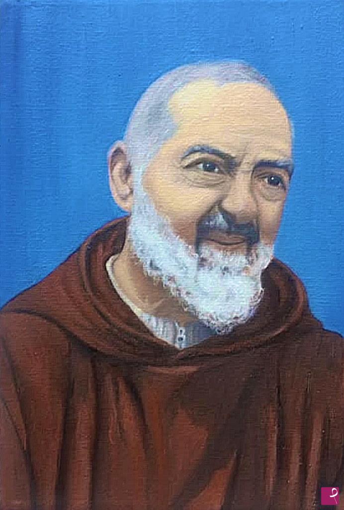 quadri in vendita online - "San Pio"- Olio su tela 