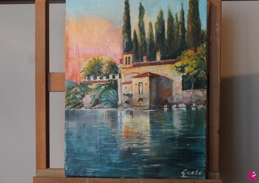 quadri in vendita online - San Vigilio al tramonto 