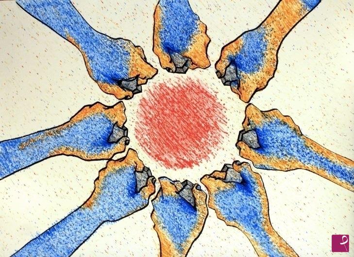 quadri in vendita online - Sangue operaio