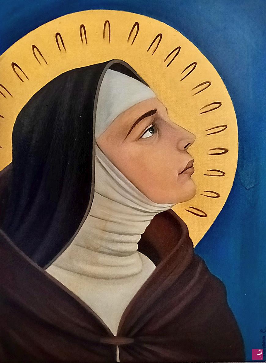 quadri in vendita online - "Santa Chiara" - Olio su tela 
