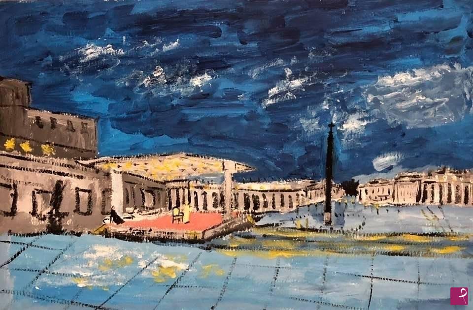 quadri in vendita online - Santo Padre prega per noi