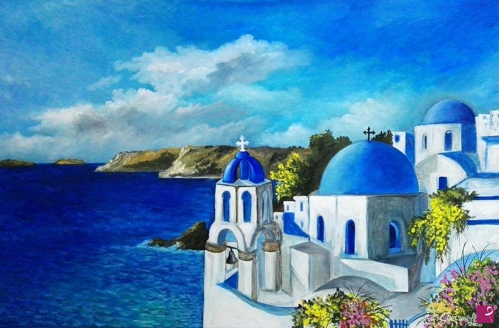 quadri in vendita online - Santorini
