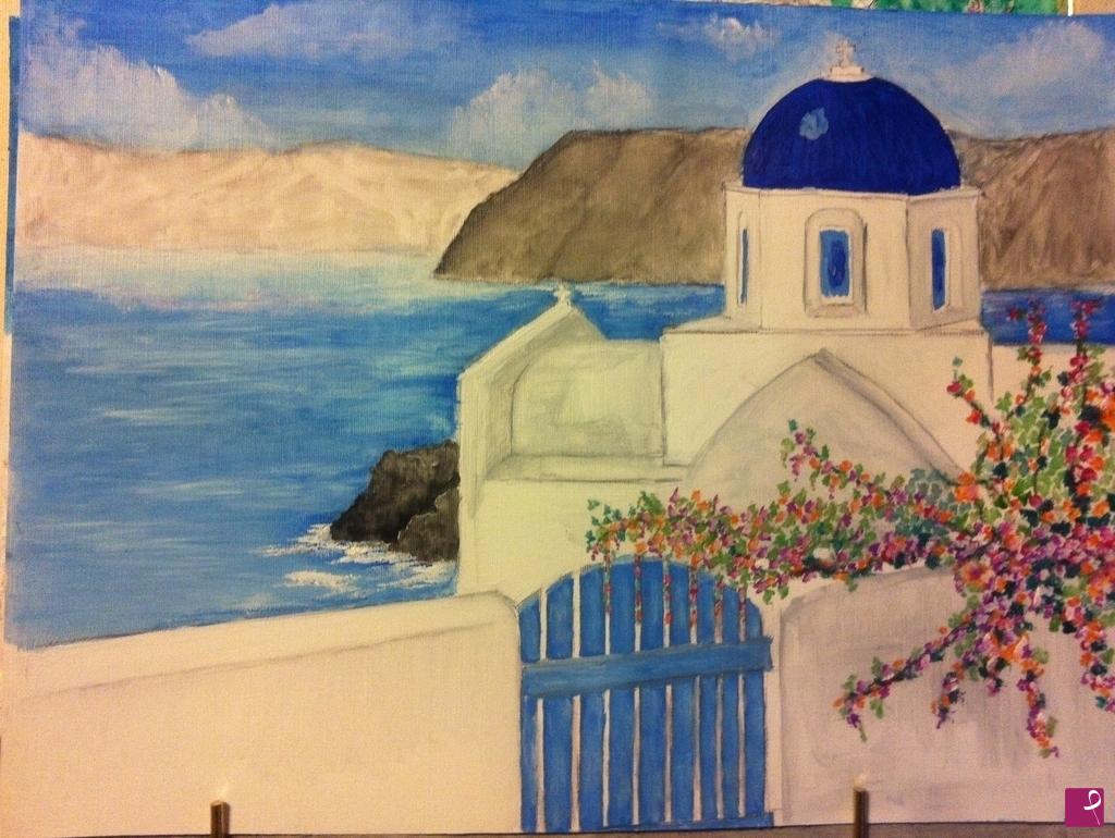 quadri in vendita online - Santorini il viaggio  