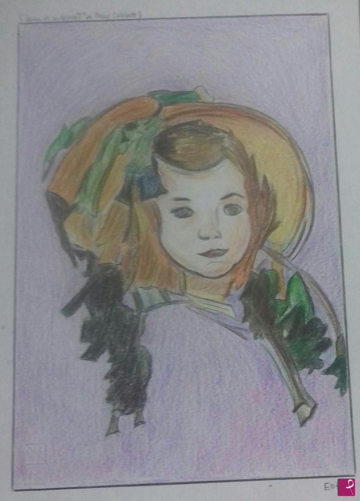 quadri in vendita online - Sara in a bonnet