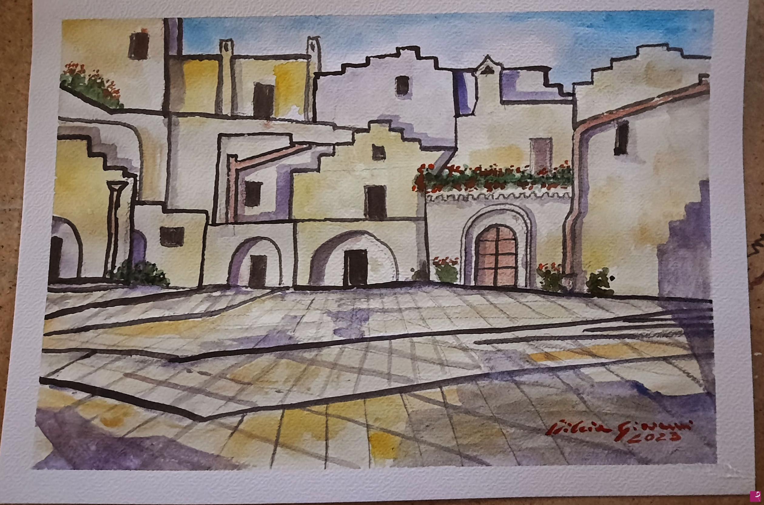 quadri in vendita online - Sassi di Matera pavimento