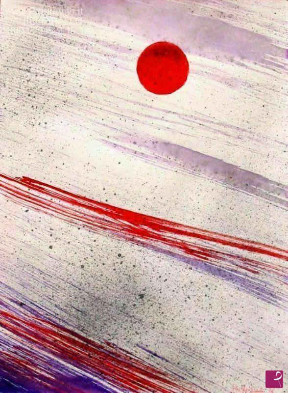 quadri in vendita online - satellite rosso