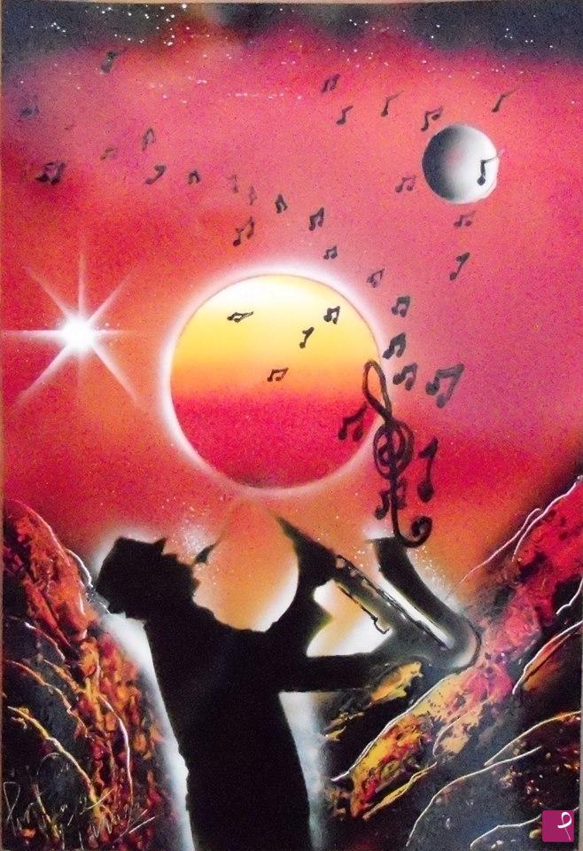 quadri in vendita online - SAX AL TRAMONTO
