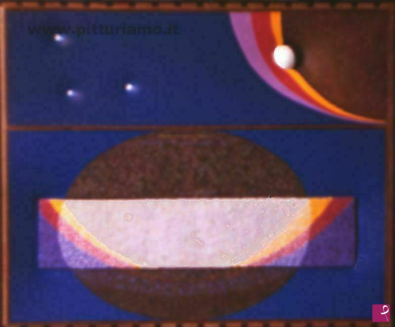 quadri in vendita online - Scannerizzare la luna durante l'eclisse