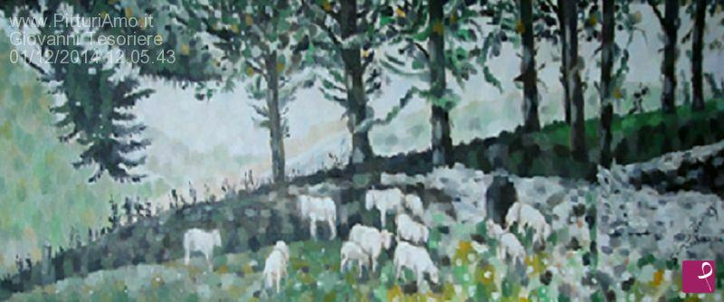 quadri in vendita online - Scena campestre