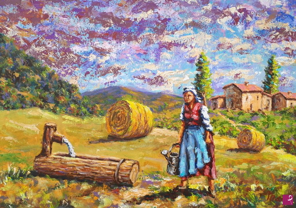 quadri in vendita online - SCENE DI VITA MONTANA