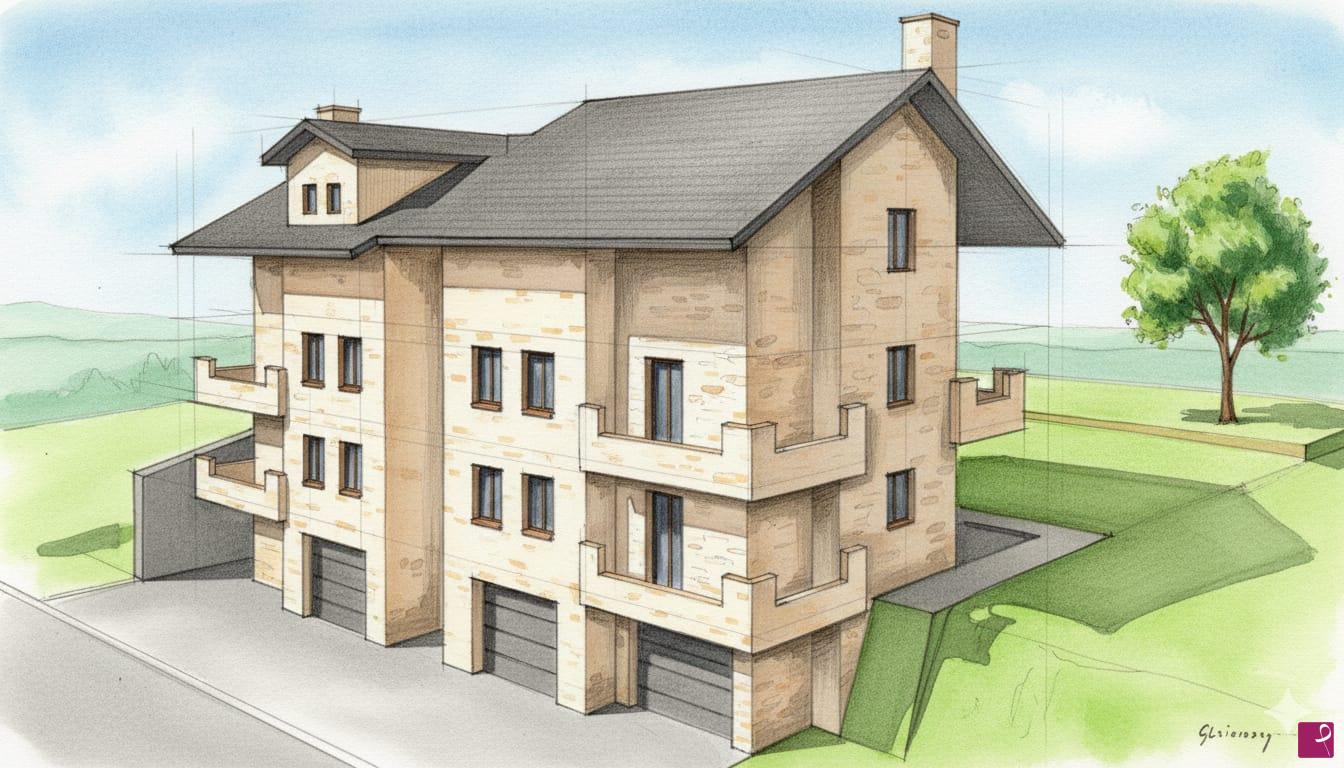 quadri in vendita online - Schizzo Architettonico 