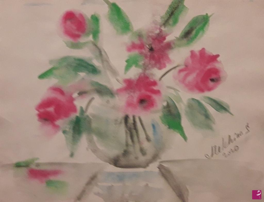 quadri in vendita online - Schizzo. Fiori 