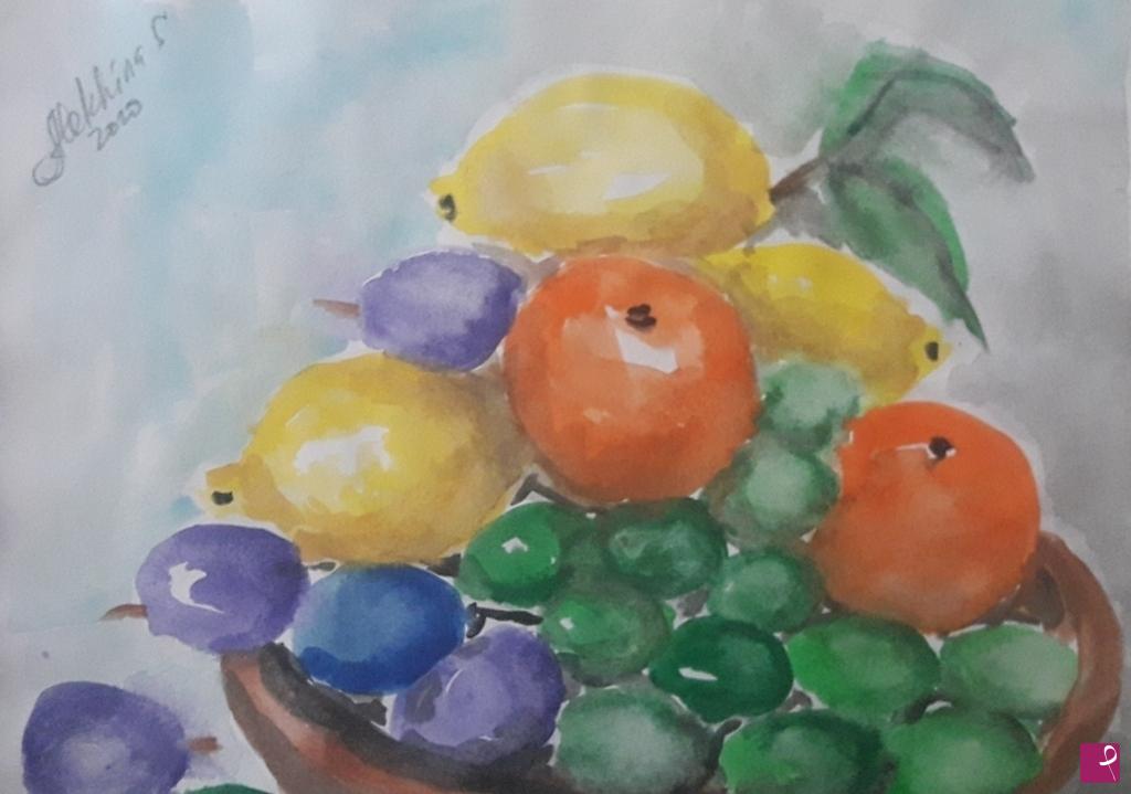 quadri in vendita online - Schizzo. La frutta 