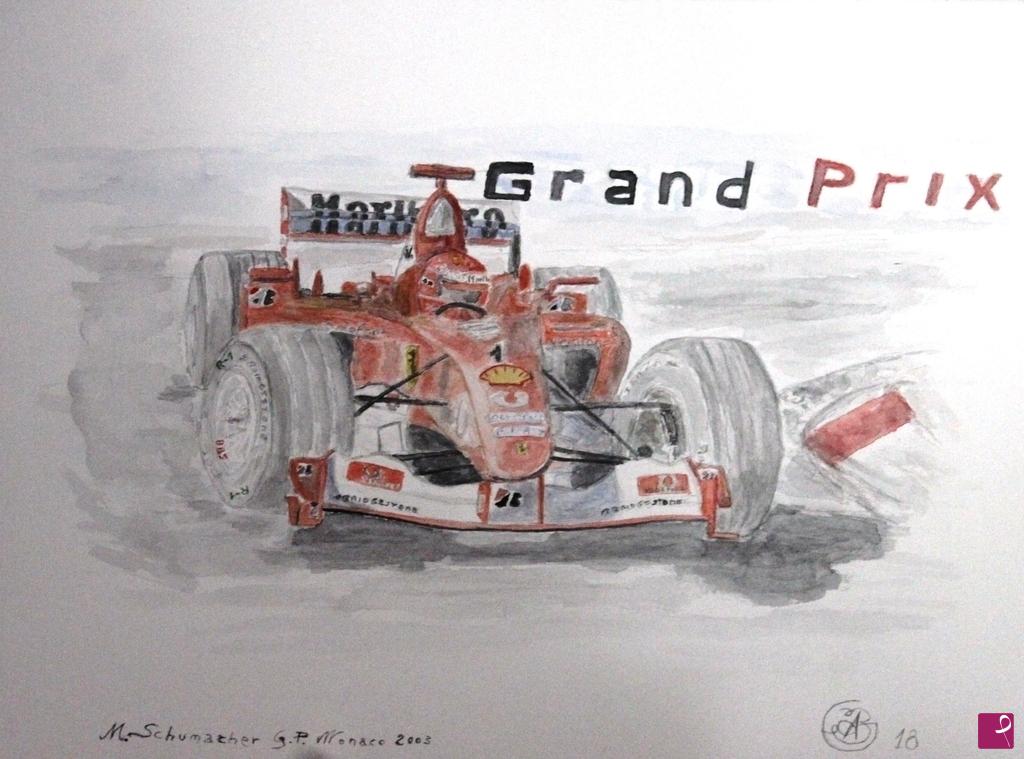 quadri in vendita online - Schumacher tribute