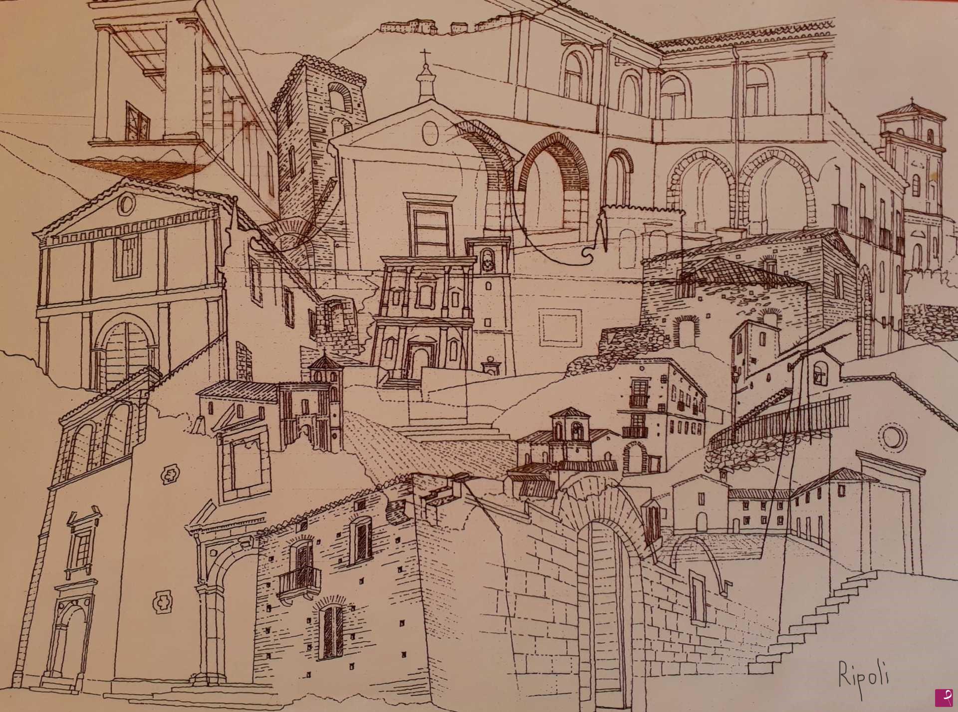 quadri in vendita online - SCIGLIANO frammenti di architettura