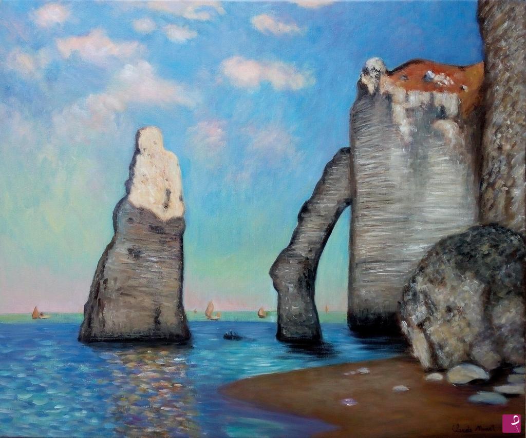 quadri in vendita online - SCOGLIERA A ETRETAT 
