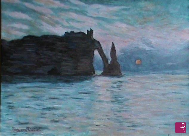 quadri in vendita online - Scogliera a Etretat