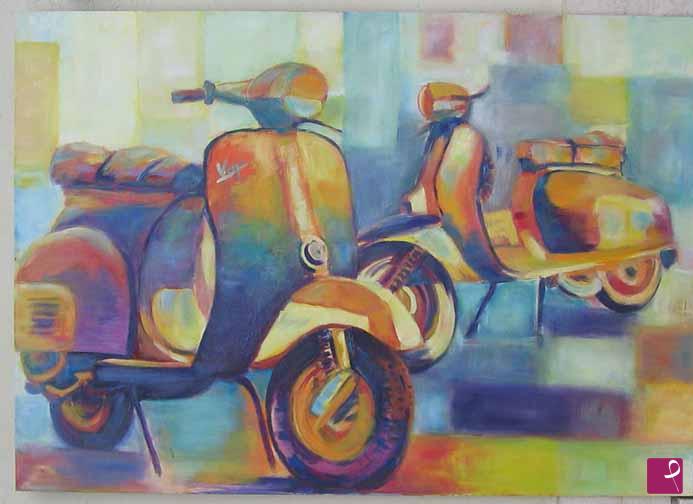 quadri in vendita online - scooter vintage