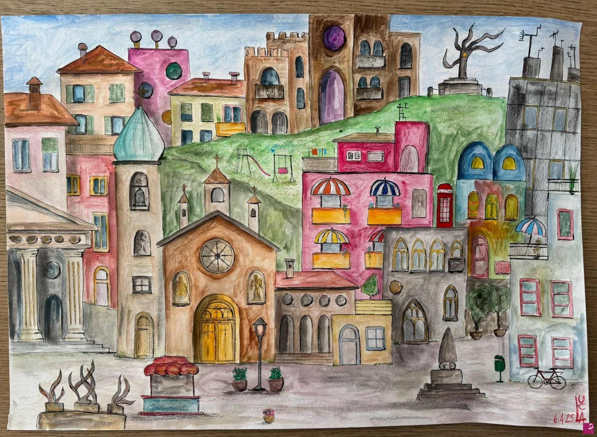quadri in vendita online - Scorci di città inventate