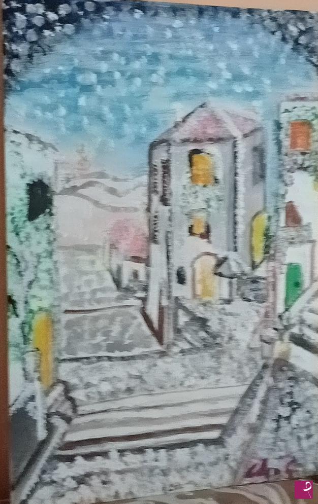 quadri in vendita online - Scorcio abruzzese 