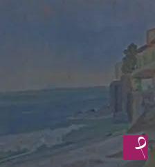 quadri in vendita online - Scorcio costiera alba
