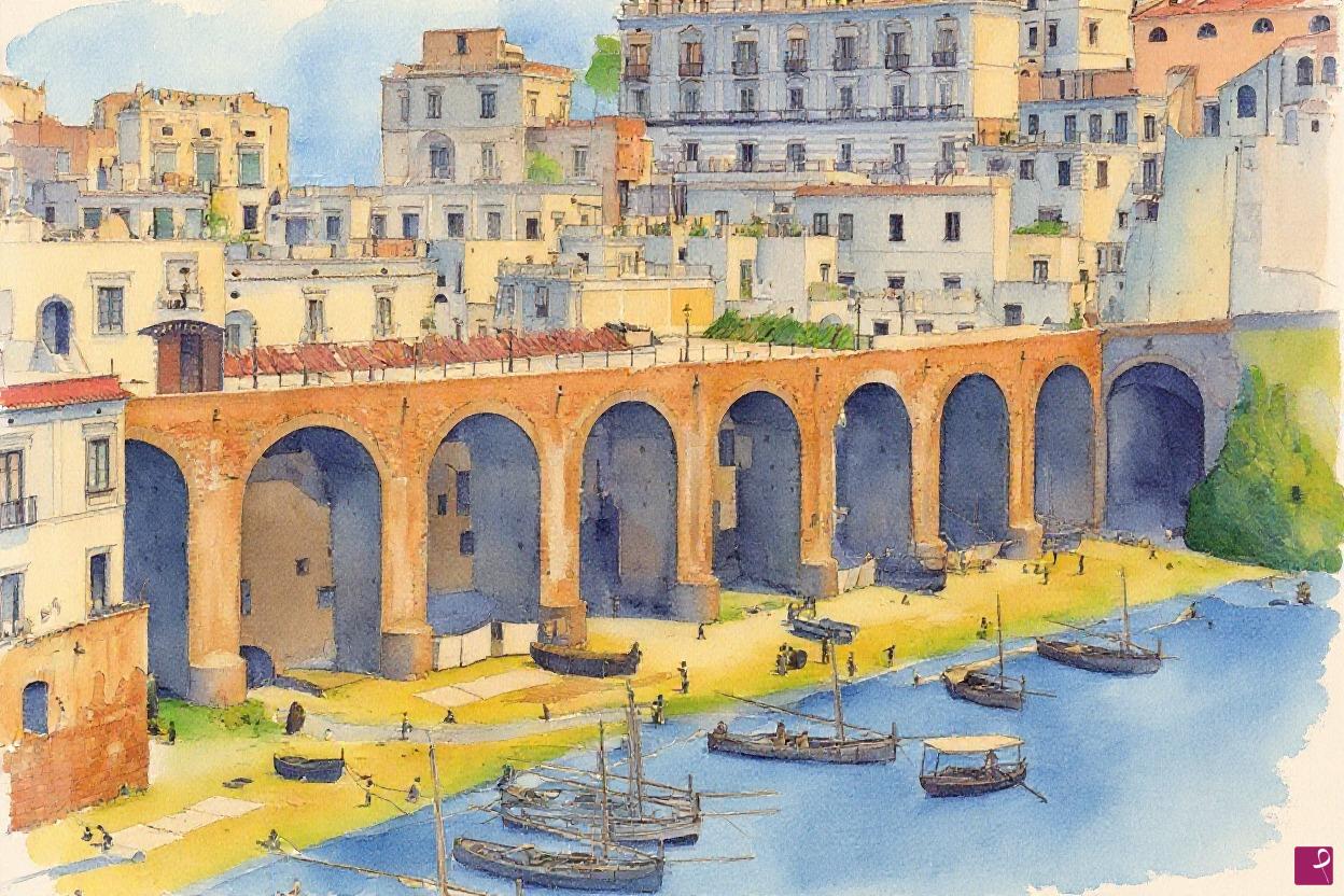 quadri in vendita online - Scorcio costiera Amalfitana