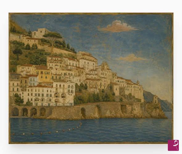 quadri in vendita online - Scorcio costiera Amalfitana
