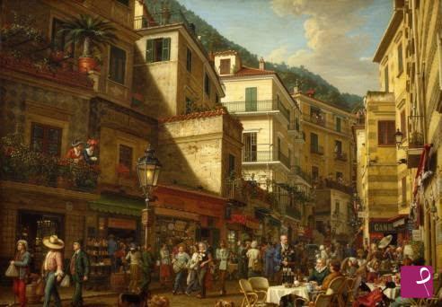 quadri in vendita online - Scorcio costiera Amalfitana