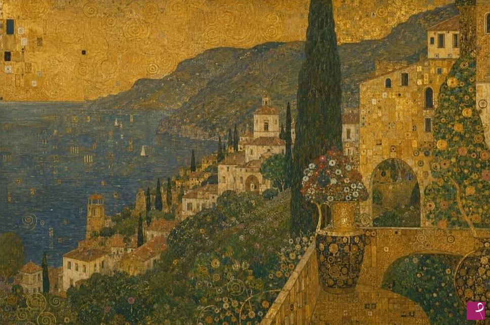 quadri in vendita online - Scorcio costiera Amalfitana