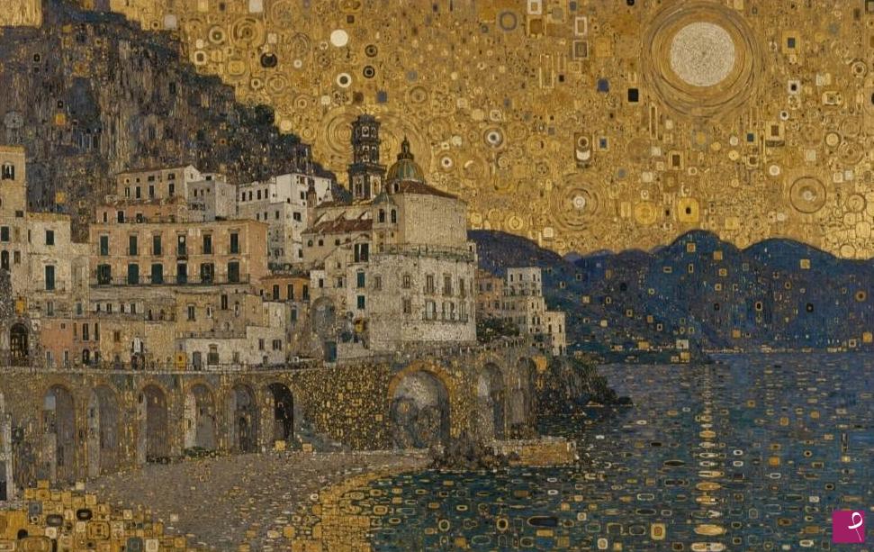 quadri in vendita online - Scorcio costiera Amalfitana