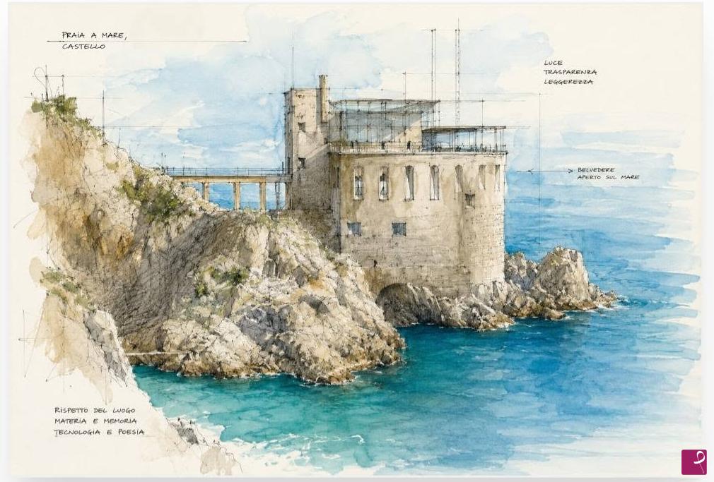 quadri in vendita online - Scorcio costiera Amalfitana