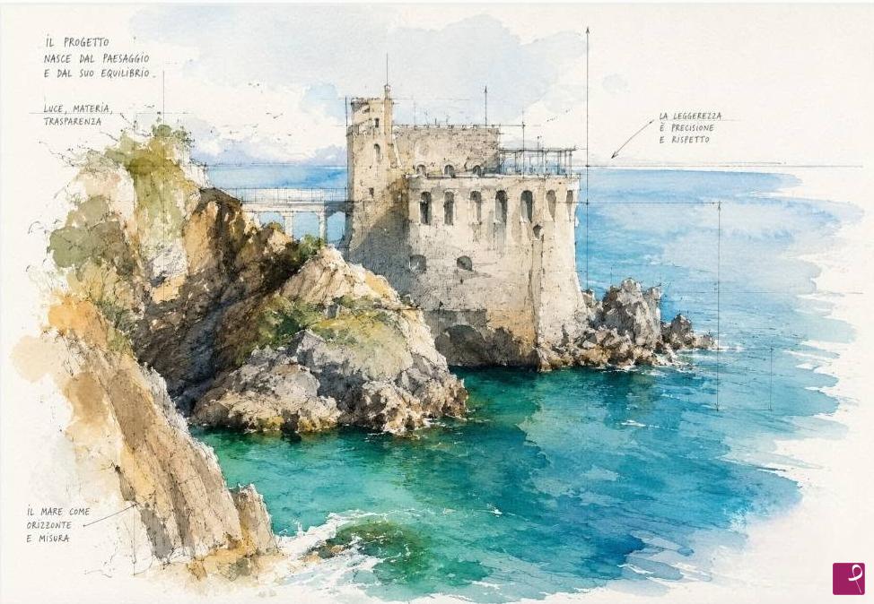 quadri in vendita online - Scorcio costiera Amalfitana
