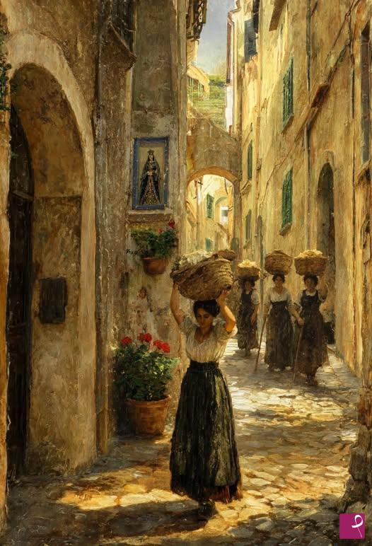 quadri in vendita online - Scorcio costiera Amalfitana