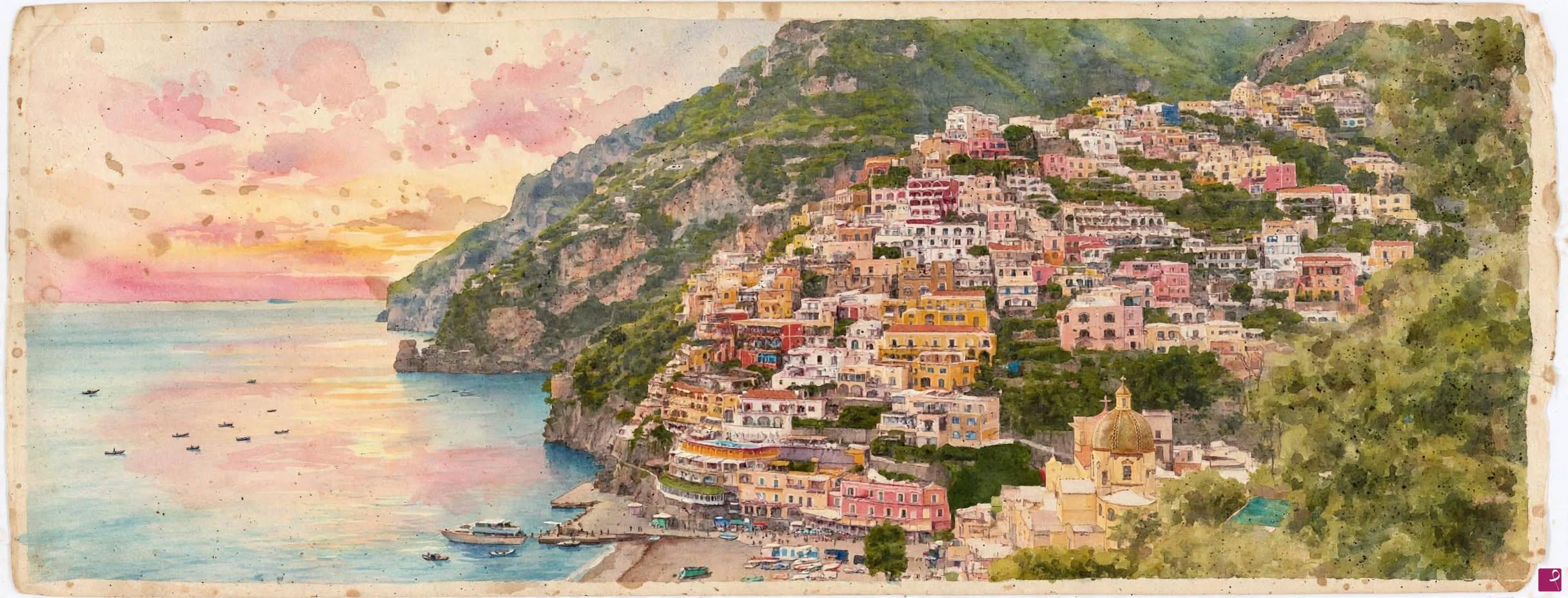 quadri in vendita online - scorcio costiera amalfitana