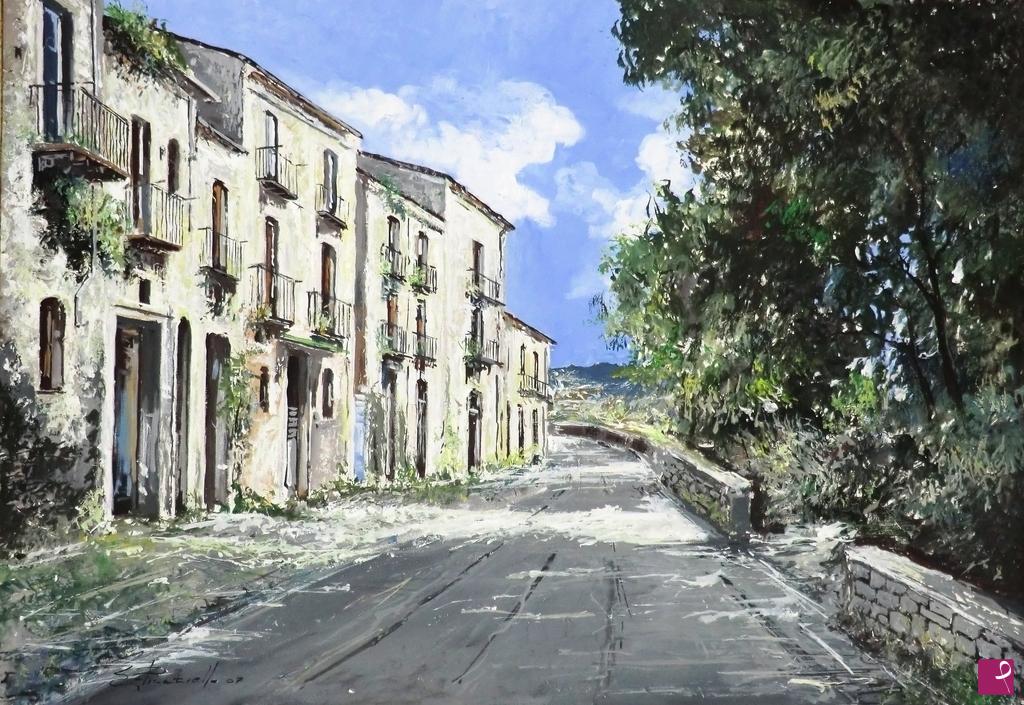 quadri in vendita online - Scorcio di Apice Vecchia Bn