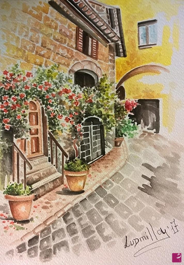 quadri in vendita online - Scorcio di Assisi
