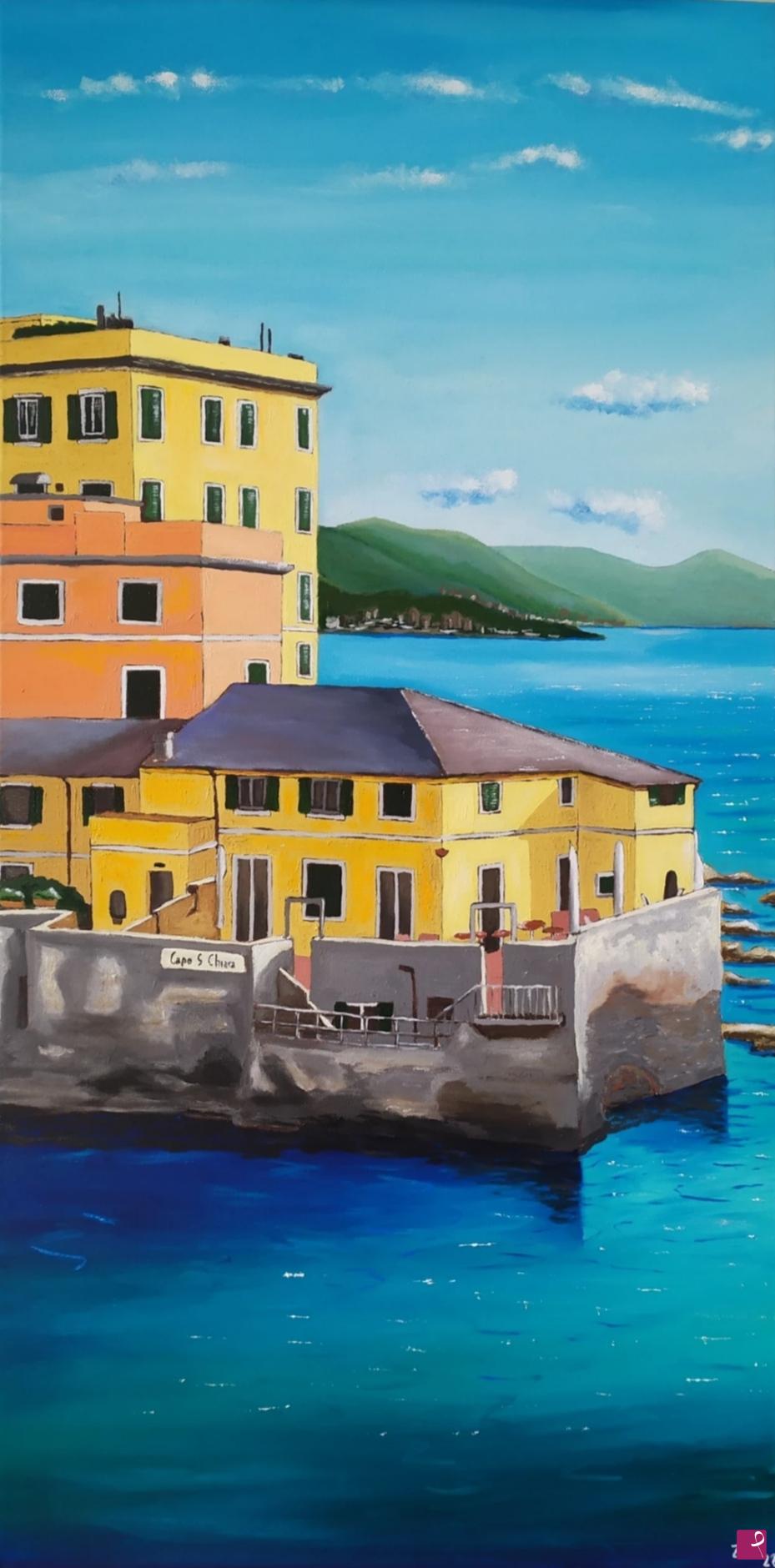 quadri in vendita online - scorcio di Boccadasse 