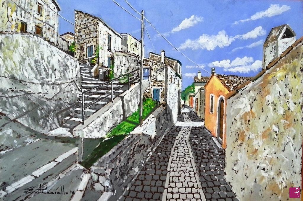 quadri in vendita online - Scorcio di Calascio Aq