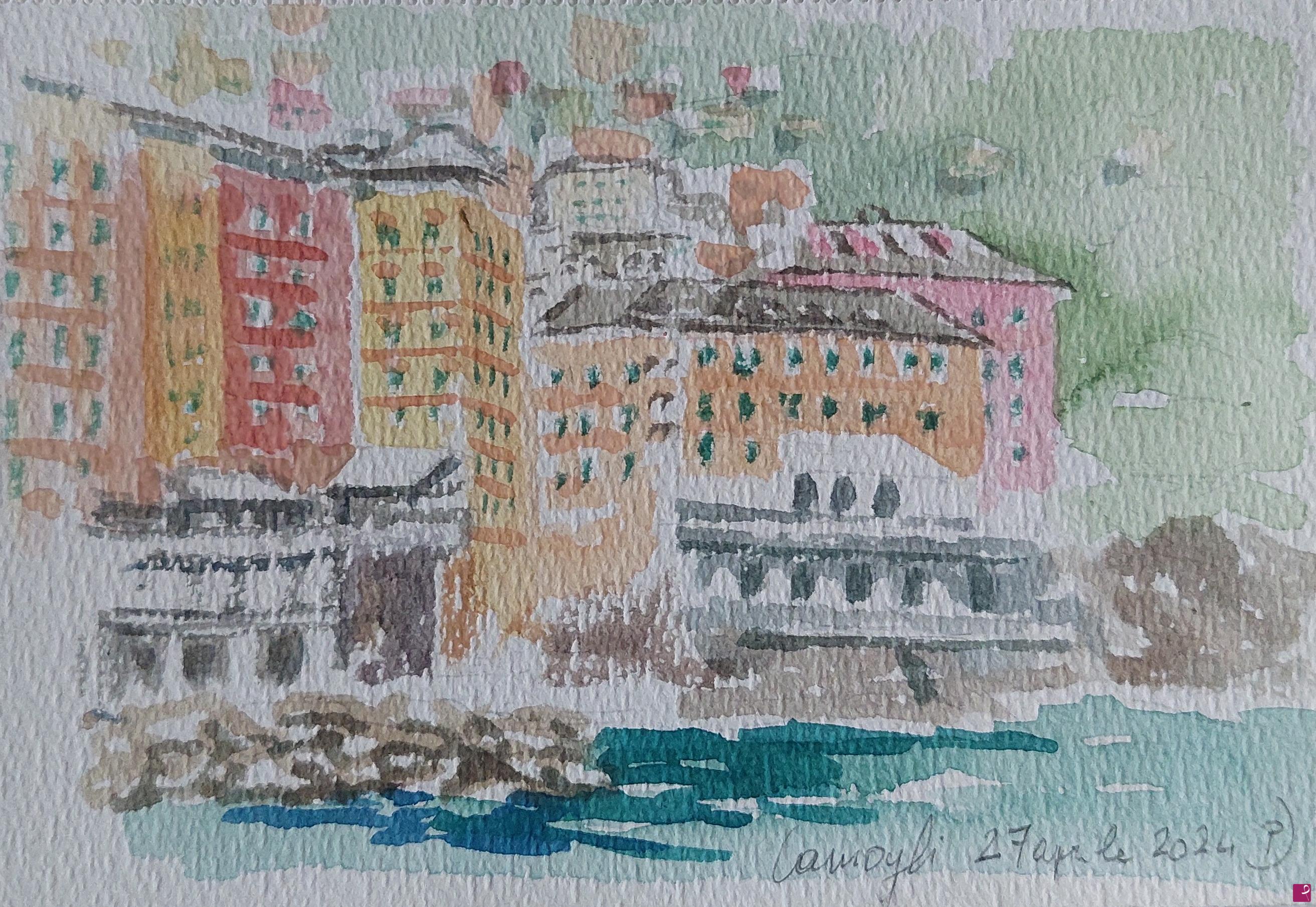 quadri in vendita online - Scorcio di Camogli