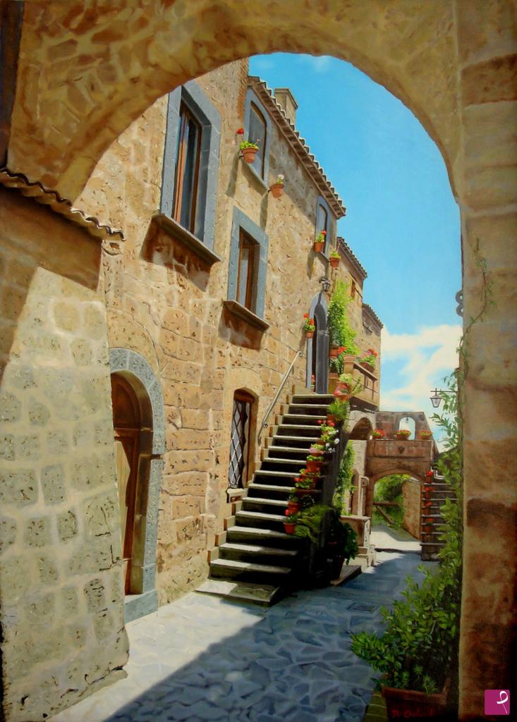 quadri in vendita online - Scorcio di Civita di Bagnoregio