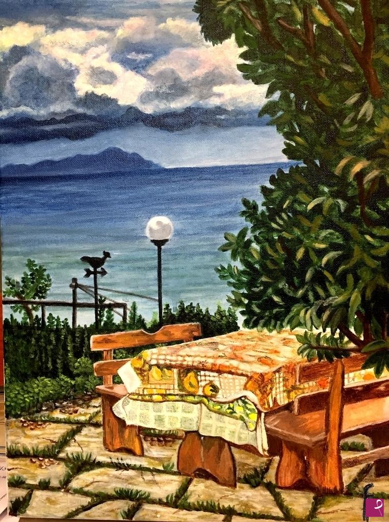 quadri in vendita online - Scorcio di Crevari (Genova)