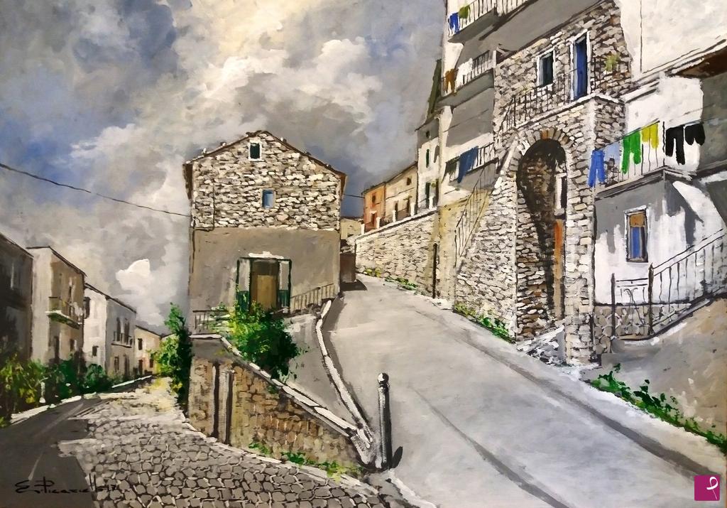 quadri in vendita online - Scorcio di Forenza Pz