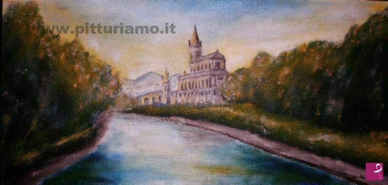 quadri in vendita online - Scorcio di Lourdes