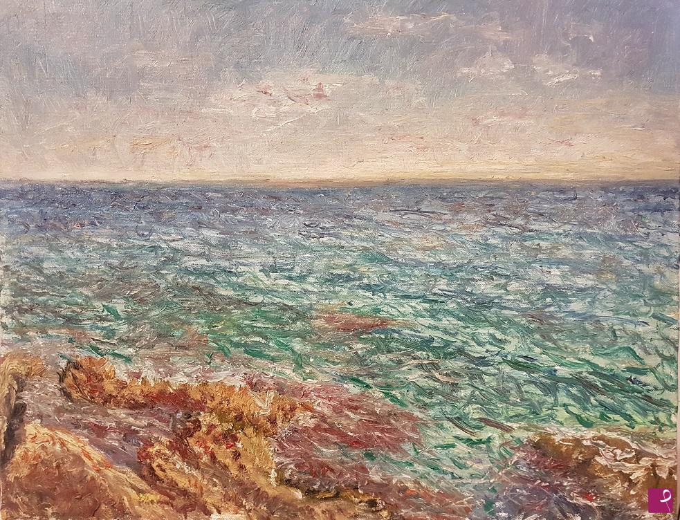 quadri in vendita online - Scorcio di mare 