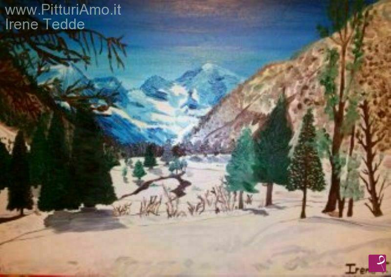 quadri in vendita online - Scorcio di montagna
