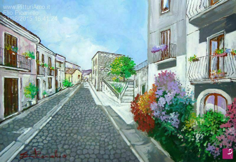 quadri in vendita online - Scorcio di Montefalcione 1 Av