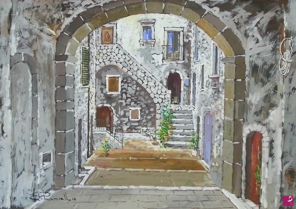 quadri in vendita online - Scorcio di Santo Stefano Aq