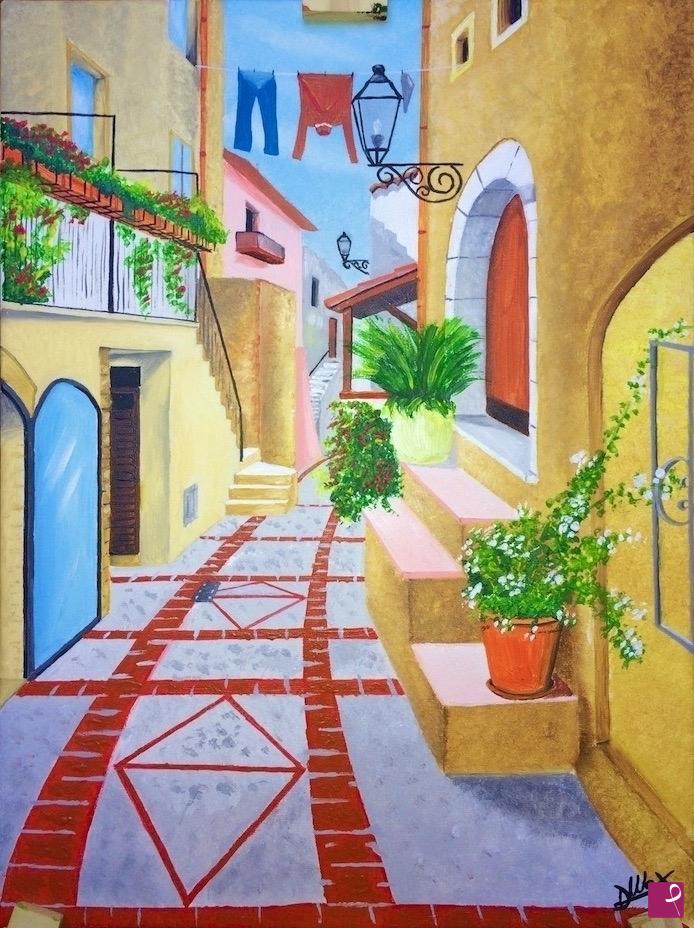 quadri in vendita online - Scorcio di Vico del Gargano